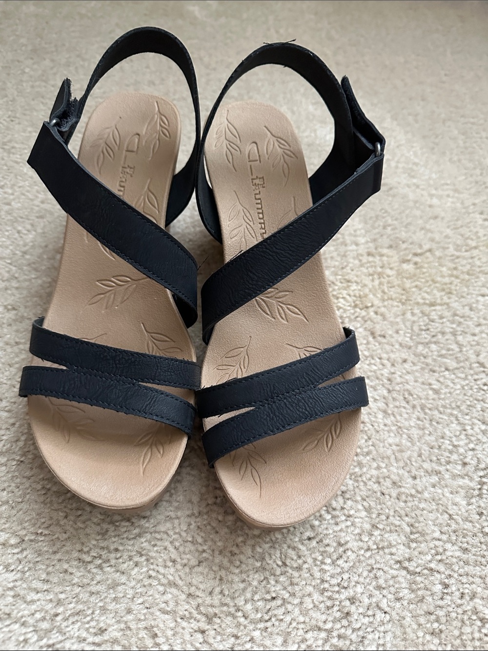 Chinese Laundry Black Strappy Slingback Sandals